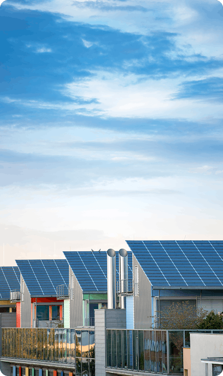 Solar panels on a house in Erie